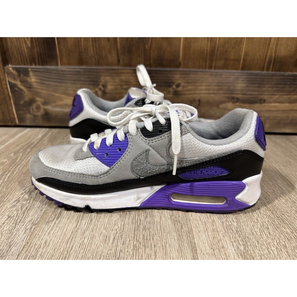 Nike Air Max 90 Hyper Grape Men's Size 8.5 Purple White Running Shoes - Picture 6 of 12